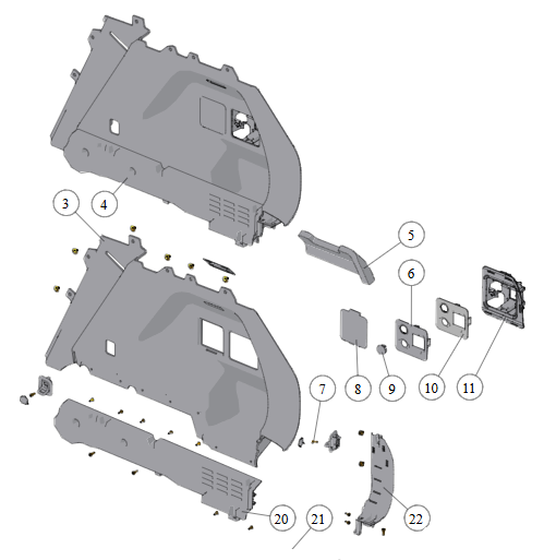 2023 Fisker Ocean Rear Right RH Interior Quarter Trim Panel FM2940350043A