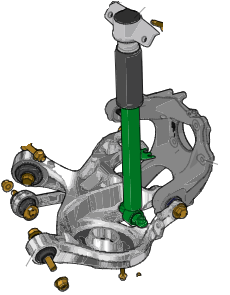 2023 Fisker Ocean Rear Right Spindle Knuckle W/ Shock&Control Arm