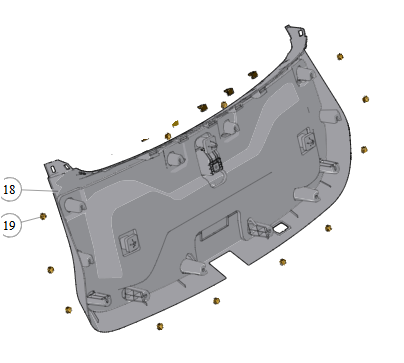 2023 Fisker Ocean  Rear Interior Gate Trim Panel FM2940320094A