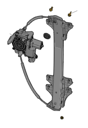 2023 Fisker Ocean  Rear Right RH Door Window Regulator W/ Motor FM2955100588A