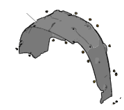 2023 Fisker Ocean  Rear Right RH Inner Fender Liner (FM2960400018B)