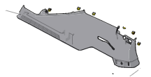 2023 Fisker Ocean Right RH Lower Interior Quarter Window Trim