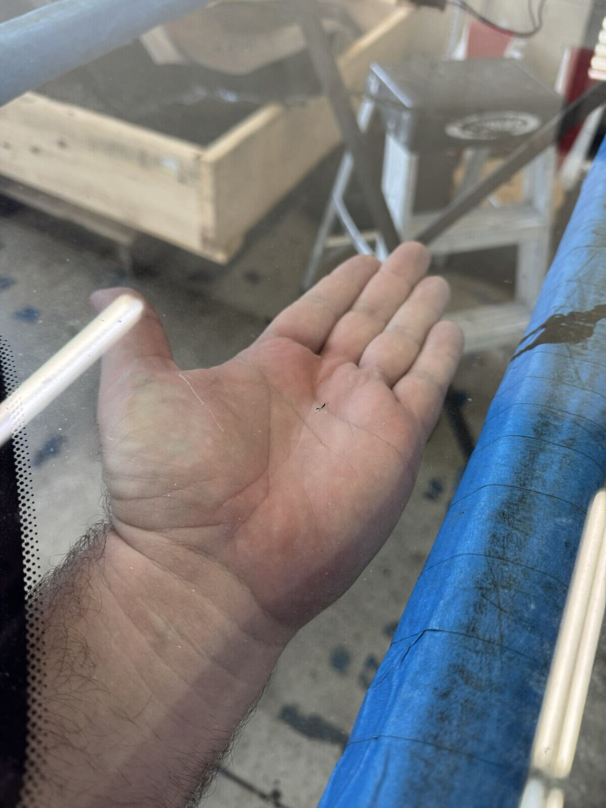 Chipped windshield