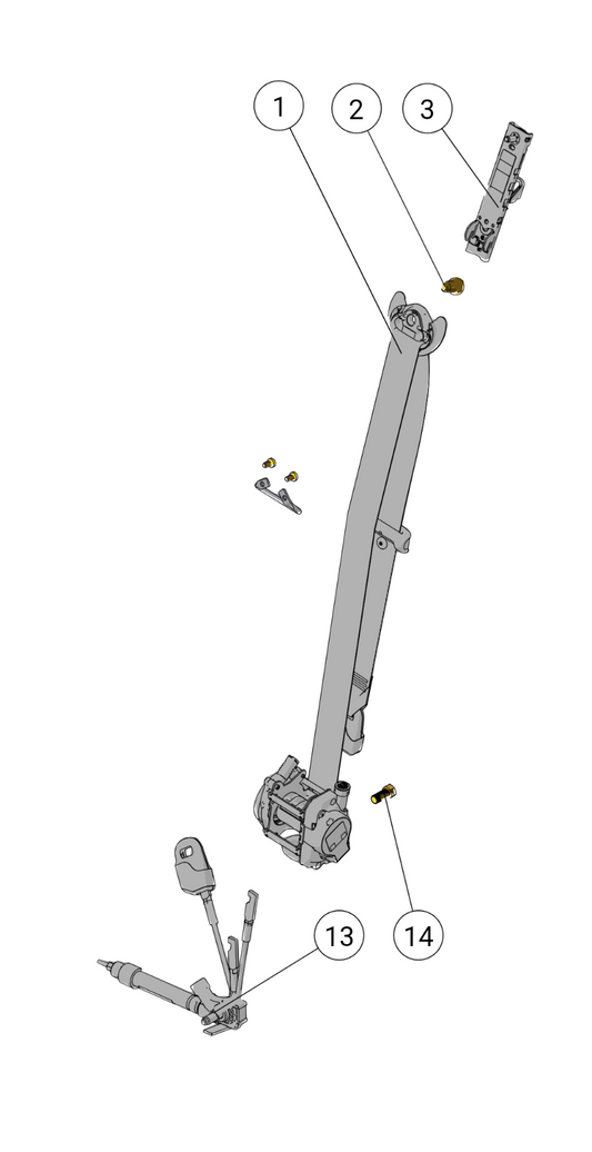 2023 Fisker Ocean front left seatbelt assembly FM2940600021A