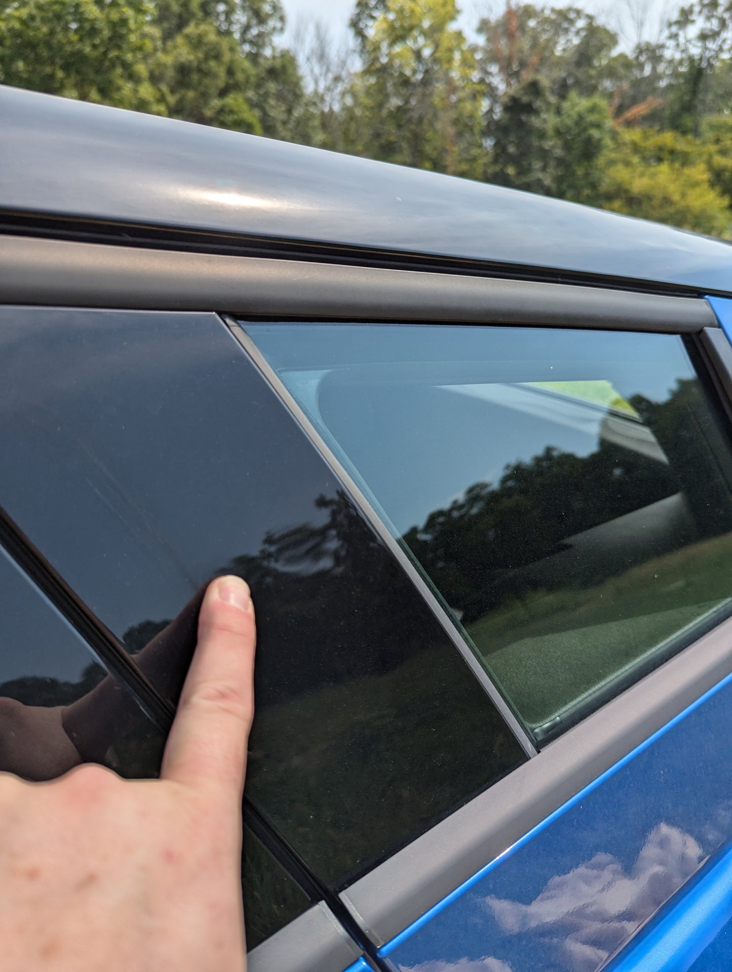 2023 Fisker Ocean Rear Left LH Exterior Window Trim Panel 1 piece only